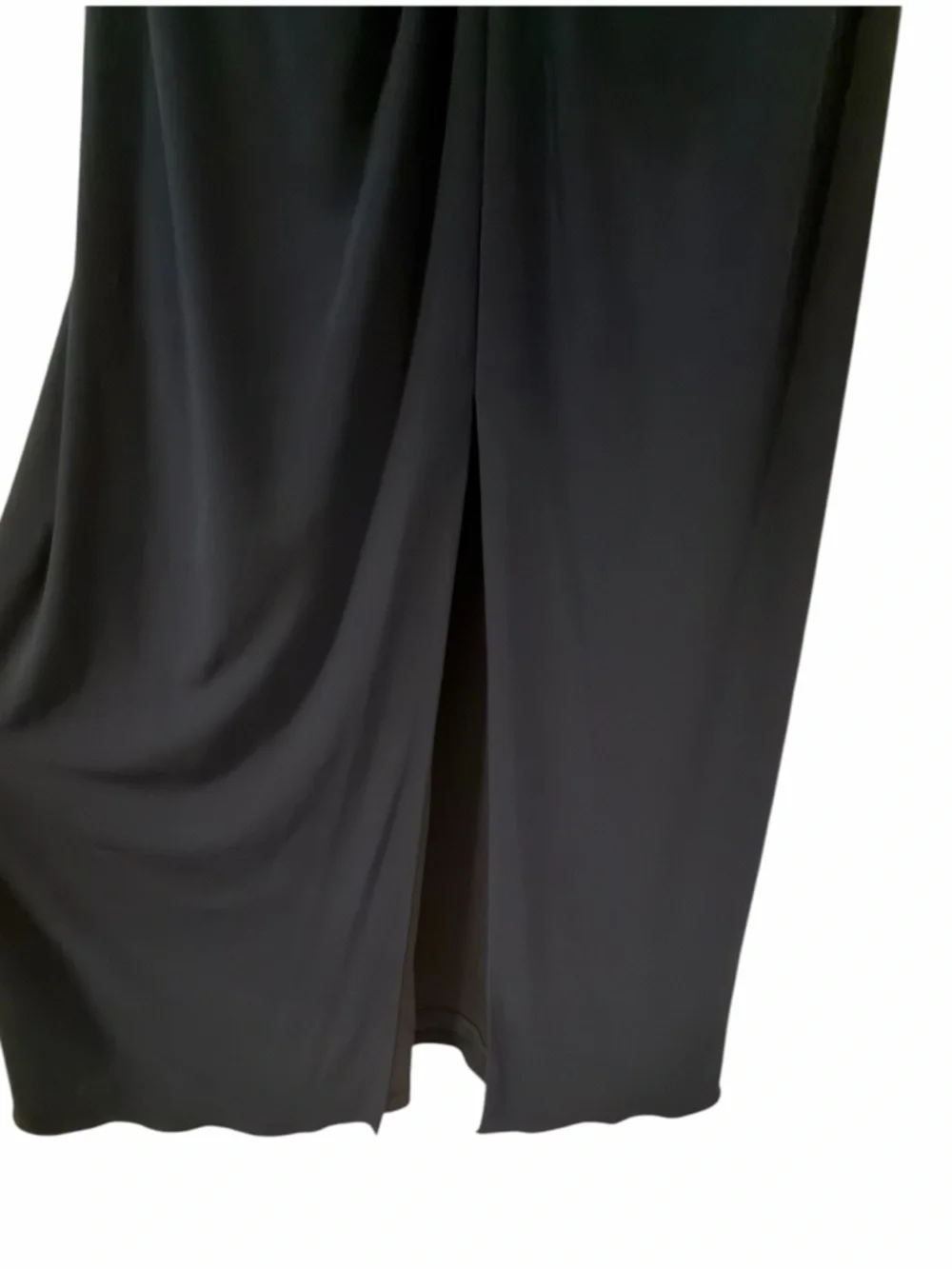 Adrianna Papell Navy Beaded Embellished Neck Gown Twist Waist Keyhole Back 14 - Picture 13 of 16